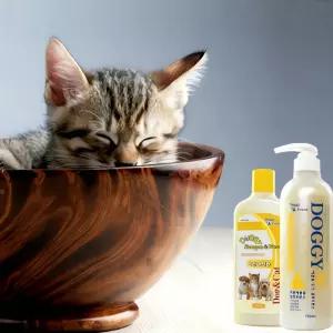 강아지 고양이 자연 샴푸 린스 400ml 애완 용 정제 바디 워시 성분 화확 물질 무