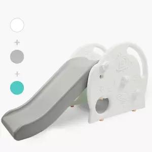 에듀플레이 유아 아기 높낮이 로켓 실내 미끄럼틀 (화이트) / 미끄럼방지 일체형계단 선물