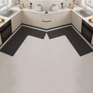 [룽스]카페발매트 주방매트 싱크대 바닥 미끄럼방지 L자