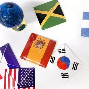 초등 통합수업 단체활동 딱지놀이 세계여러나라 10개국 딱지 만들기 추억 설 병설유치원