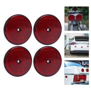 차량 야광 빨간색 원형 반사경 안전 72mm 직경 나사 포함 우편함 차도 터널 기둥 자동차 트레일러용