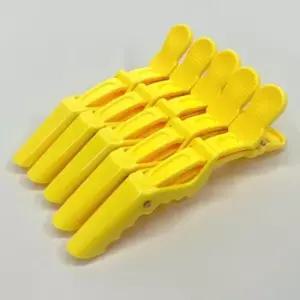 악어 집게핀 옐로우 미용 핀셋 헤어핀 스타일링용 WFLQ6NY