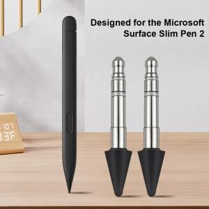 2개세트 교체 팁 4096 레벨 압력 스타일러스 Microsoft Surface Slim Pen 2 용 고감도