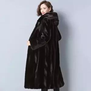 까불이점 여자 키작녀 야구 점퍼 겨울 럭셔리 롱 퍼 코트 후드 꾹4