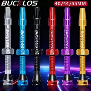 호환  BUCKLOS 자전거 튜블리스 밸브 40mm 44mm 55mm FV 로드 바이크 튜블리스 밸브 CNC 자전거 프레스타