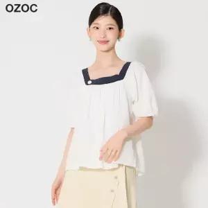 오조크 스퀘어넥 블라우스