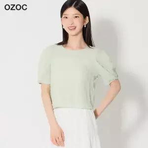 오조크 시어 서커 퍼프소매 블라우스