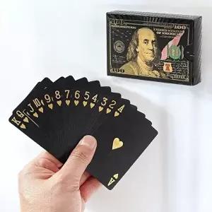 고품질 PrimeBulk 100달러 트럼프카드(블랙) 홀덤 플레잉카드 판촉물 기프트용품 B22B 납품용 WFHTWV5