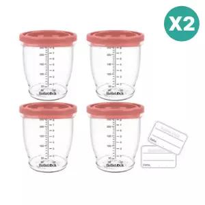 베베락 엘파 이유식 용기 밀폐 냉동 보관 240ml 핑크 BNA