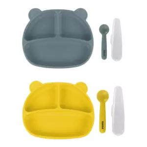 베베락 이유식 흡착 실리콘 식판 어린이집 준비물 BNA