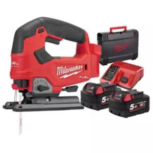 밀워키 직소기 직쏘기 충전 톱 18V 5.0Ah 배터리 2개 BNA