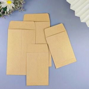 미니 봉투 솔리드 퓨어 컬러 파우치 크래프트 종이 가방, 결혼식 파티 초대장, 인사 카드 종이 선물 포장 가방, 손님용