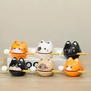 고양이 미니목탁모니터인형 사무실선물 인테리어장식 대쉬보드 대시 차량 스트레스해소 자동차 용소품 장난