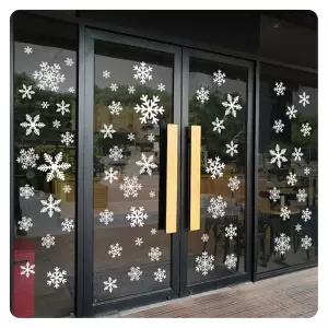 크리스마스스티커패키지 144개입 파티장식 산타세트 장식품 눈스티커 송이 창문