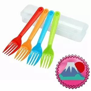 고품질 B일본마트상품 휴대용케이스 포크세트 4P 도시락포크 WFHU20T