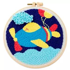 자수콕콕-비행기 패키지 세트 DIY 키트 프랑스