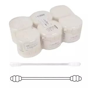 원통 회오리 면봉(종이스틱) 300개입 6p set 양면다용도 나무 화장 양쪽 일회용 원형 소품 다용도