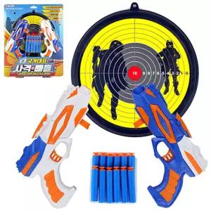 어린이 실내 사격놀이 배틀 타켓 에어건 세트기구 농구골대 집에서할수있는 에서하는 에서놀기 유아 농구대