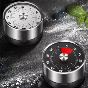 스테인레스 스틸 기계식 60분 알람 비주얼 주방타이머60분