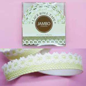 접착 레이스 리본 라이트그린 장식 테이프 포장 리본끈