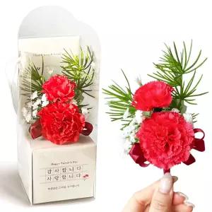 카네이션 브로치 와인리본 코사지 어버이날 스승의싸지 뱃지 배지 선물 의선물 어린이집선생님 초등학교님