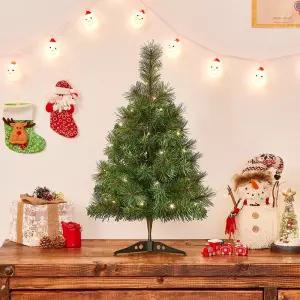 크리스마스 뉴리얼 솔잎 혼합 트리 60cm장식 선반 소품 장식품 미니 세트