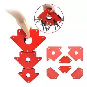 키밍 조립 용접 각도 자석 6P 세트 용접기 수평강력한 고정 납땜 보조용품 도구 홀더 손보호 크램프 클램프