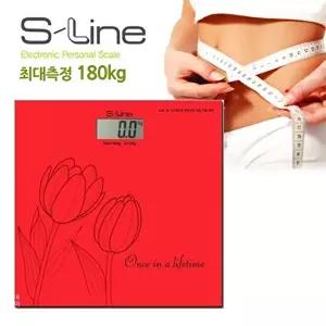고품질 B에스라인 180kg 빨강튤립 디지털 체중계 250 체충계 전자체중계 몸무게 체중저울 WFHU31T