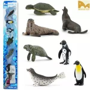 모펀 MP62730 미니 피규어 백상어와 친구들어 펭귄어 동물인형 모형어 규어 동물어 장난감