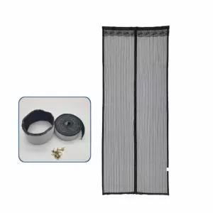 방충 망 모기장 블랙 탈부착 현관자동셀프방충망 무턱이 출입문 출입구 문망 찍찍이 붙이는 자석 현관