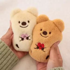 키키쿼카 하트 핫팩인형방한용품 다회용 귀여운 겨울 재사용 전자레인지