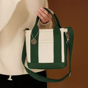 리부 기저귀가방 여자 미니 국민 토트백 크로스백 가벼운 ivory+green 출산리스트 데일리 캔버스 유모차 아