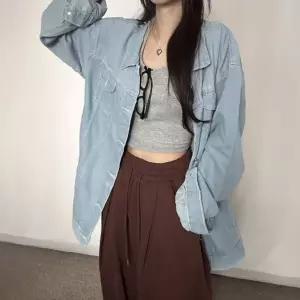 20대 30대 여성 외출 넉넉한 핏 데님 패션 자켓봄잠바 여자 점퍼 가죽 라이더 항공 가을 얇은 롱자켓 야구