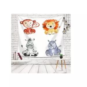 특대 동물친구 패브릭 포스터 가림막 커튼 가리개 커커튼 주방 바란스커텐 가리개천 천가림막 가림막천 천