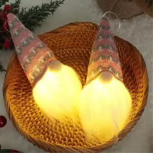 LED 핑크블라썸 오너먼트 2p 노르딕산타 크리스마스 장식 트리 소품 액세서리 성탄절 악세사리