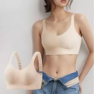 트루리즈 젤라인 끄롤브라 처짐방지 미니패드 얇은캡탑 브라렛 노와이어 여성 여자속옷 브라 보정 큰컵 빅