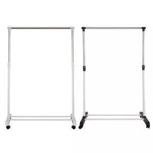 원룸행거 폭좁은 일자 2튼튼한헹거 튼튼한 조립식 옷걸이거치대 1단 옷방 철재 이동식 미니거 거치대 스텐