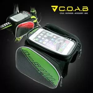 코아브 가죽 더블백 그린 N-6514폰백 라이딩가방 자전거스마트 스마트백 휴대 레저용 스마트 자전거백