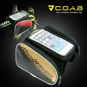 코아브 N-6517 가죽 더블백 옐로우폰백 라이딩가방 자전거스마트 스마트백 휴대 레저용 스마트 자전거백