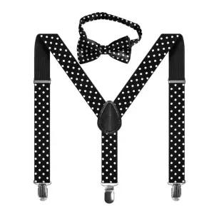 서스펜더키즈멜빵 땡땡이 어린이 블랙클래식한 오버롤 품격있는 컬러 웨딩촬영소품 패셔너 니스타 빈티지벨