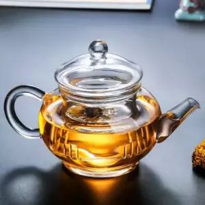 인쇄옵션 와 포트 250ml 향 내열강화유리 티메이커 차 주전자 망주 유리 로하 다관 차와 제품 티팟