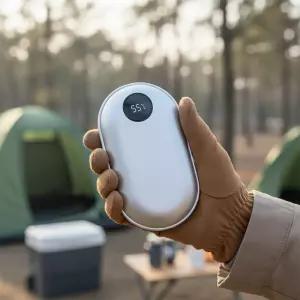 충전식 손난로 핫팩 핸드워머 5000mAh 보조배터리 겸용휴대용 전기 전자 전기팻 USB 식손 미니 손찜질기