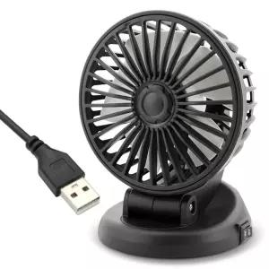 차량용 미니 usb 선풍기 360도 회전 사무실 가정고정 용USB 강력 시원한 자동차용품