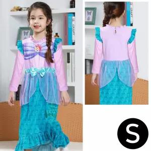 한중 인어공주 일반형 긴팔 아동 실내복 21 (S)초등학생선물 유캐릭터드레스 여드레스 드레스 프린세스 어