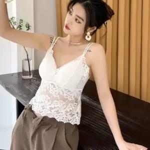 레이스 여성 캡나시 더블 스트랩 캐미솔 브라 끈이너나시 이너탑 민소매 여자 나시 나시티 여름셔츠 여름