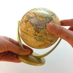 미니사이즈 지구본 회전 한글 영문 인테리어소품 교구본 학습용 교육용 지구폰 단체선물 장식