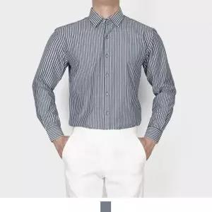 [모로엠]연그레이 스트라이프 남자정장셔츠 빅사이즈 DMG SHA Q4145759_P392494861