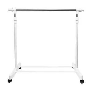 철제이동식행거 튼튼헹거 예쁜 1튼튼한 조립식 옷걸이거치대 수납 1단 옷방 원룸 철재 일자 사무실 거치대