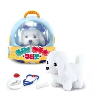 동글이하우스 큐티펫 강아지움직이는인형 작동 건전지 재미있는 선물용 예쁜 장난감 동물완구 완구