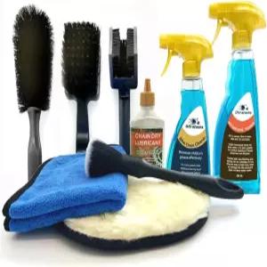 울트라패시 모터사이클 더트바이크 워시 키트 - 머드가드 림 페인트용 프리미엄 청소 및 디테일 세트.